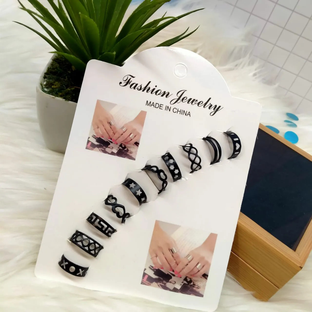 10 Pcs - Multi color ring set  Fashion Jewelry for girls &amp; women Gift